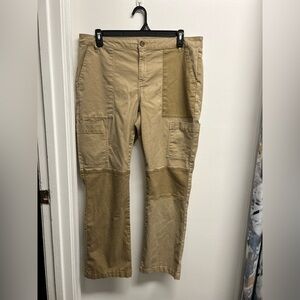 CAbi Captain Cargo Tan Straight Leg Pants
